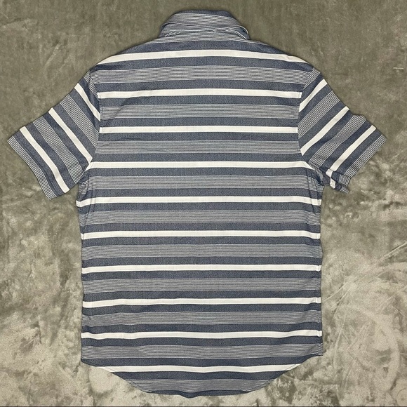 Calvin Klein Short Sleeve Striped Button Down Shirt Size Small - Picture 3 of 6